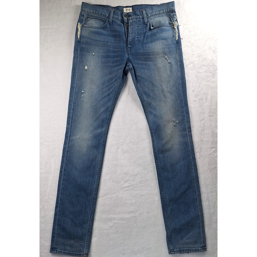 HUDSON Jeans Light Wash Trouser Jeans Straight Destressed 32x 32